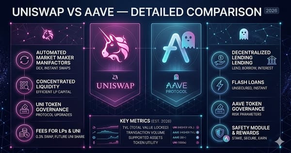 Uniswap vs Aave Detailed Comparison 2026