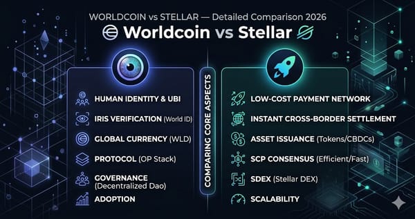 Worldcoin vs Stellar Detailed Comparison 2026