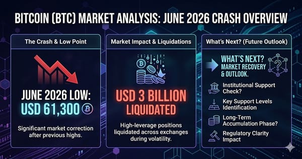 Bitcoins June 2026 Crash USD 61300 Low USD 3B Liquidated Whats Next