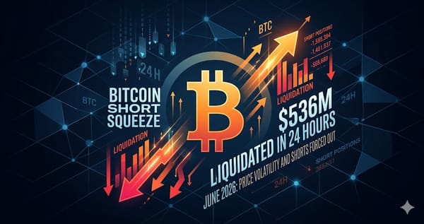 Bitcoin Short Squeeze June 2026 $536M Liquidated in 24 Hours