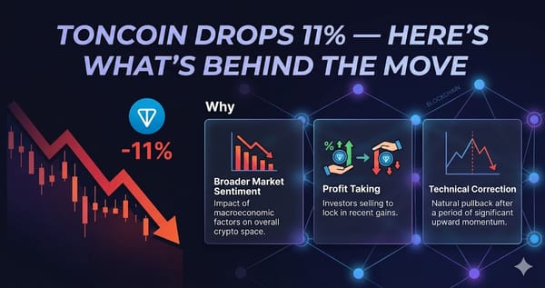 Toncoin Drops 11% Heres Whats Behind the Move