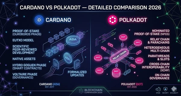 Cardano vs Polkadot Detailed Comparison 2026