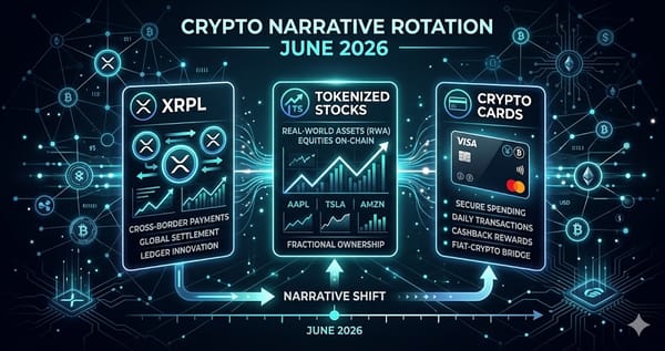 Crypto Narrative Rotation June 2026 XRPL Tokenized Stocks and Crypto Cards