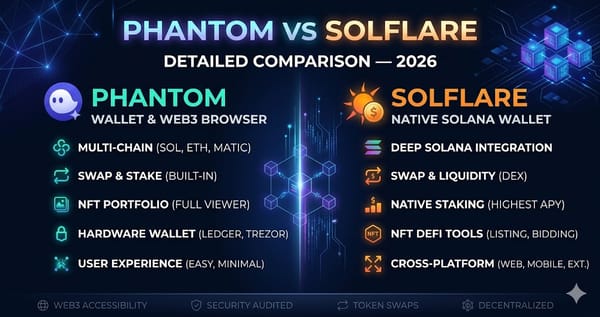 Phantom vs Solflare Detailed Comparison 2026