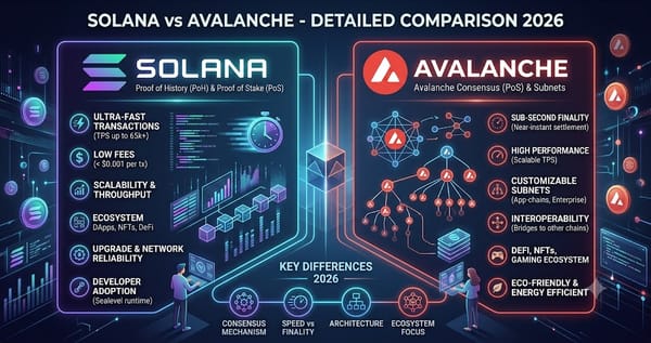Solana vs Avalanche Detailed Comparison 2026