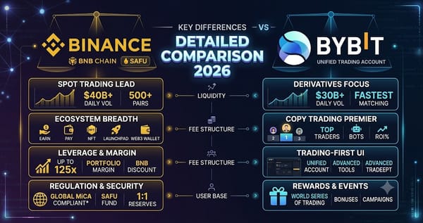Binance vs Bybit Detailed Comparison 2026