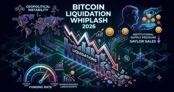 Bitcoin Liquidation Whiplash 2026 Geopolitics Saylor Sales Funding Rate Extremes