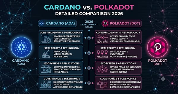 Cardano vs Polkadot Detailed Comparison 2026