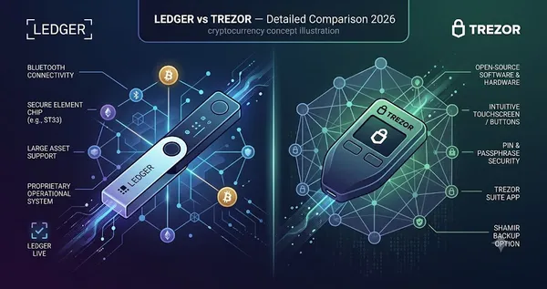 Ledger vs Trezor Detailed Comparison 2026