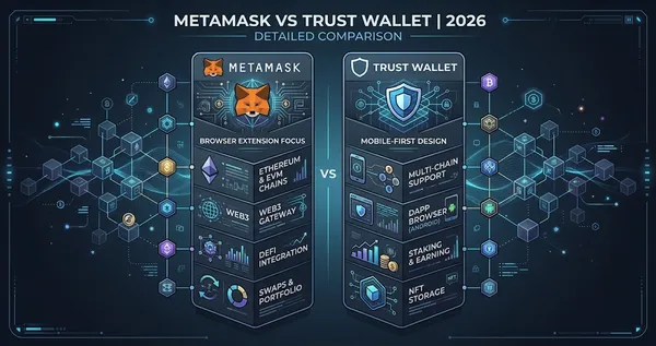 MetaMask vs Trust Wallet Detailed Comparison 2026